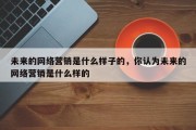 未来的网络营销是什么样子的，你认为未来的网络营销是什么样的