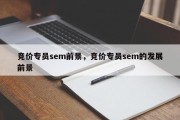 竞价专员sem前景，竞价专员sem的发展前景