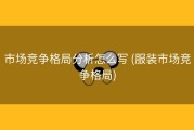 市场竞争格局分析怎么写 (服装市场竞争格局)
