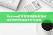 Python言语究竟有哪些好处呢 (python语言属于什么语言)