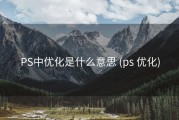 PS中优化是什么意思 (ps 优化)