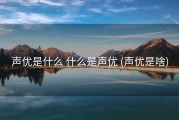 声优是什么 什么是声优 (声优是啥)