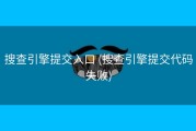 搜查引擎提交入口 (搜查引擎提交代码失败)