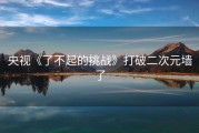 央视《了不起的挑战》打破二次元墙了