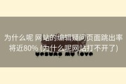 为什么呢 网站的编辑疑问页面跳出率将近80% (为什么呢网站打不开了)