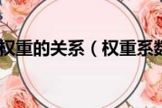 权重系数是什么意思 (权重系数概念)
