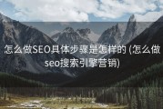 怎么做SEO具体步骤是怎样的 (怎么做seo搜索引擎营销)
