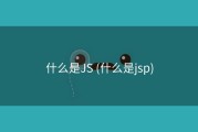 什么是JS (什么是jsp)