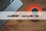 sem服务推广，sem seo推广方案