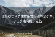 海外SEO学习博客推荐！纯干货免费，小白少走弯路少花钱
