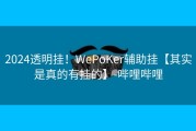 2024透明挂！WePoKer辅助挂【其实是真的有挂的】-哔哩哔哩
