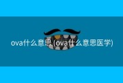 ova什么意思 (ova什么意思医学)