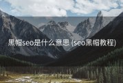 黑帽seo是什么意思 (seo黑帽教程)