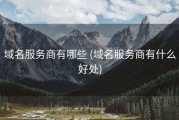 域名服务商有哪些 (域名服务商有什么好处)