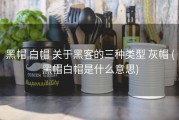黑帽 白帽 关于黑客的三种类型 灰帽 (黑帽白帽是什么意思)