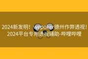 2024新发明！wepoker德州作弊透视！2024平台专用透视辅助-哔哩哔哩