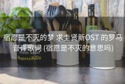宿愿是不灭的梦 求圭贤新OST 的罗马音译歌词 (宿愿是不灭的意思吗)