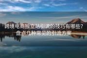 跨境电商独立站引流的技巧有哪些？盘点几种常见的引流方案