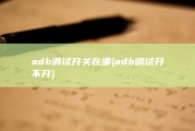 adb调试开关在哪 (adb调试开不开)