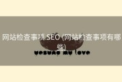 网站检查事项 SEO (网站检查事项有哪些)