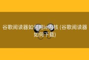谷歌阅读器如何用ie内核 (谷歌阅读器如何下载)