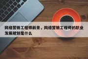 网络营销工程师前景，网络营销工程师的职业发展规划是什么