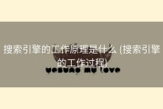 搜索引擎的工作原理是什么 (搜索引擎的工作过程)