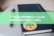 5个对设计师有用的Chrome裁减程序 (对设计师有什么要求)