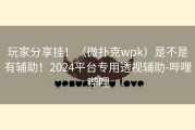 玩家分享挂！（微扑克wpk）是不是有辅助！2024平台专用透视辅助-哔哩哔哩