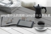 amp是什么的简称 (amp是什么抗生素)
