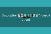 Description标签是什么意思? (description)