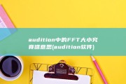 audition中的FFT大小究竟啥意思 (audition软件)