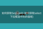 如何获取SessionID (如何获取select下拉框选中的的值呢)