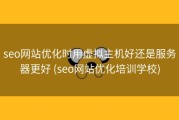 seo网站优化时用虚拟主机好还是服务器更好 (seo网站优化培训学校)