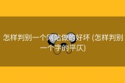 怎样判别一个网站做的好坏 (怎样判别一个字的平仄)