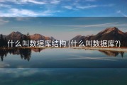 什么叫数据库结构 (什么叫数据库?)