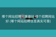 哪个网站招聘效果最好 哪个招聘网站好 (哪个网站招聘信息真实可靠)
