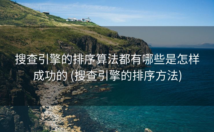 搜查引擎的排序算法都有哪些是怎样成功的 (搜查引擎的排序方法)