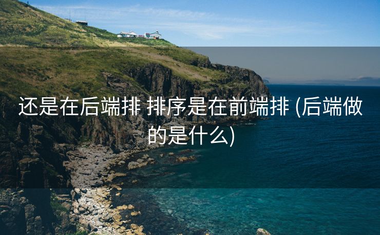 还是在后端排 排序是在前端排 (后端做的是什么)