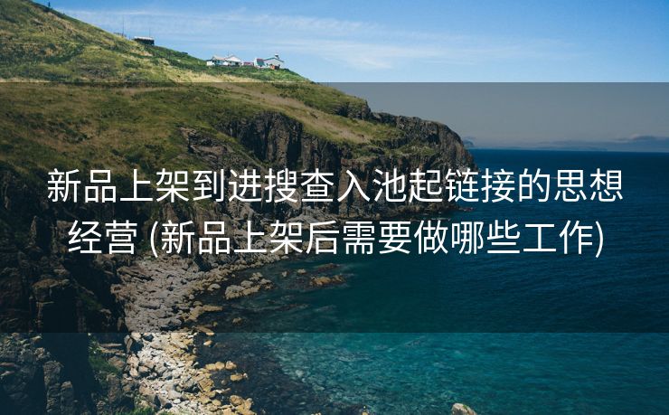 新品上架到进搜查入池起链接的思想经营 (新品上架后需要做哪些工作)