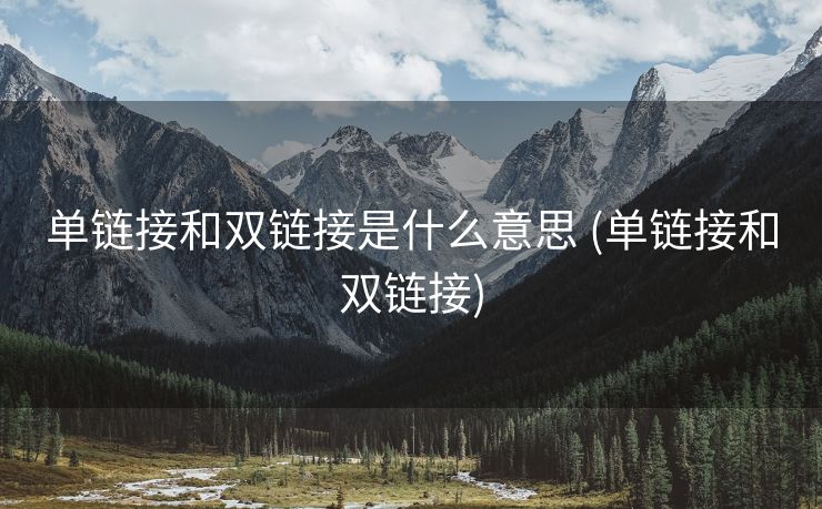 单链接和双链接是什么意思 (单链接和双链接)