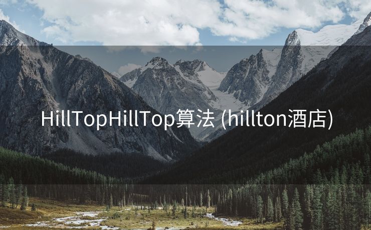 HillTopHillTop算法 (hillton酒店)