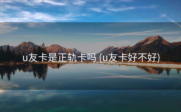 u友卡是正轨卡吗 (u友卡好不好)