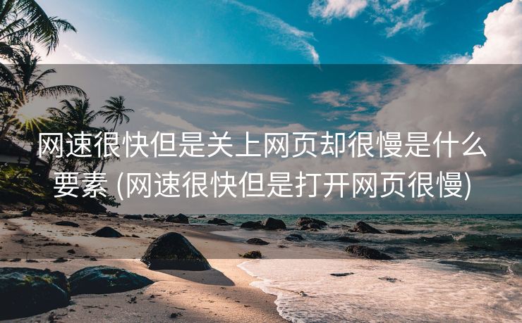 网速很快但是关上网页却很慢是什么要素 (网速很快但是打开网页很慢)