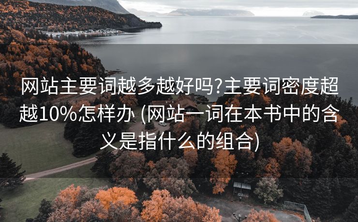 网站主要词越多越好吗?主要词密度超越10%怎样办 (网站一词在本书中的含义是指什么的组合)