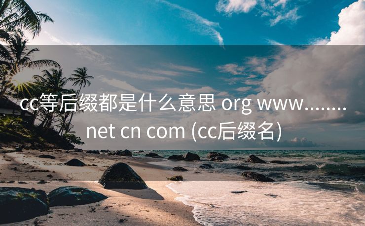 cc等后缀都是什么意思 org www........net cn com (cc后缀名)