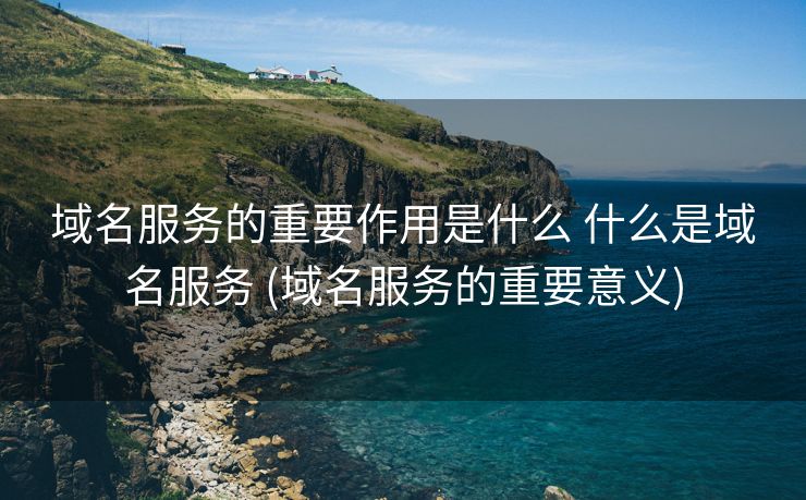 域名服务的重要作用是什么 什么是域名服务 (域名服务的重要意义)