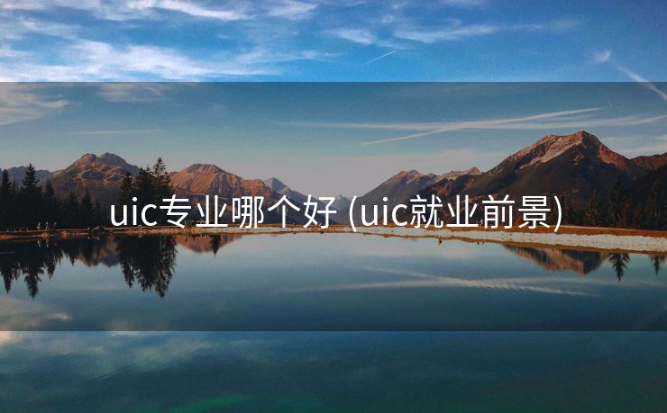 uic专业哪个好 (uic就业前景)