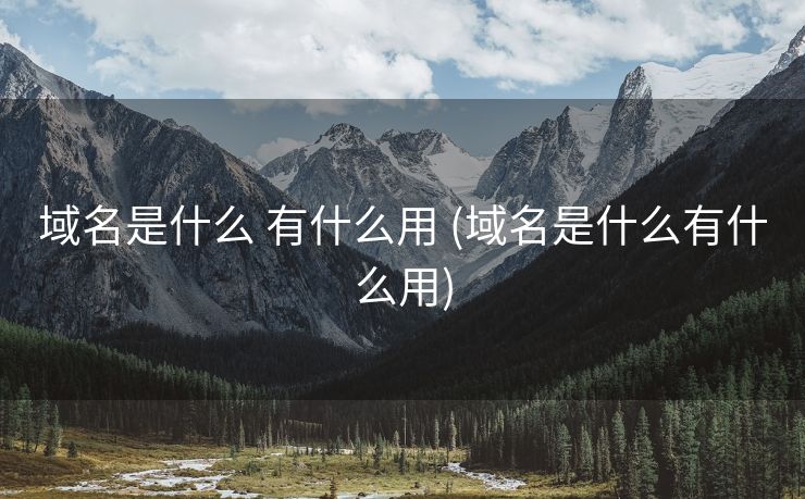 域名是什么 有什么用 (域名是什么有什么用)