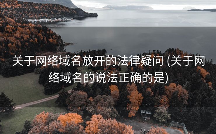 关于网络域名放开的法律疑问 (关于网络域名的说法正确的是)